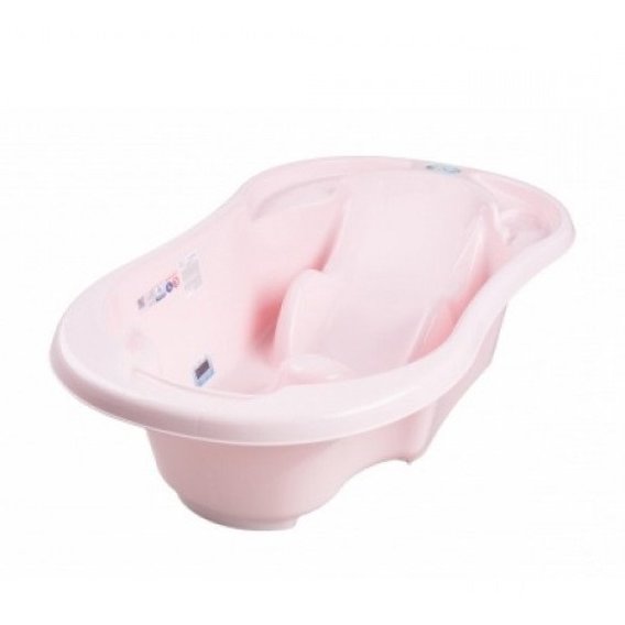 Ванночка Tega Komfort с термометром и сливом анатомическая (Tega TG-011 l.pink paste)