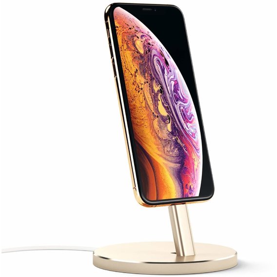 Держатель и док-станция Satechi Desktop Charging Stand Gold (ST-AIPDG) for Apple iPhone