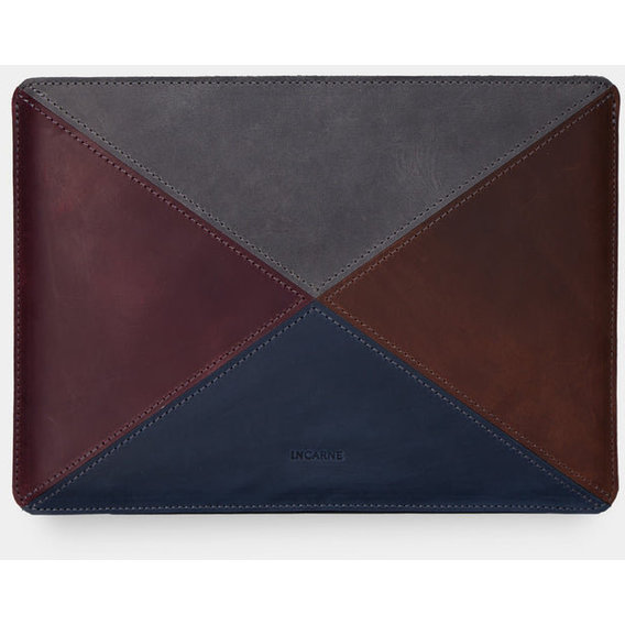 INCARNE Handmade Leather Laptop bag Mosaic Twilight (Blue/Bordo/Brown/Grey) для MacBook Pro 16" M3 | M2 | M1