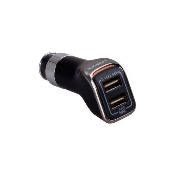 Зарядное устройство Momax USB Car Charger Top 2xUSB 4.8A Black (UC2D)