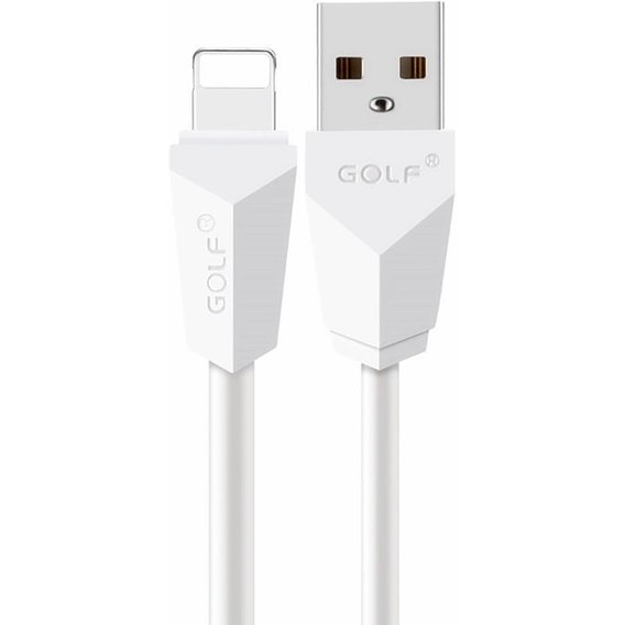 Кабель Golf USB Cable to Lightning Diamond Fast Charger 1m White (GC-27i)