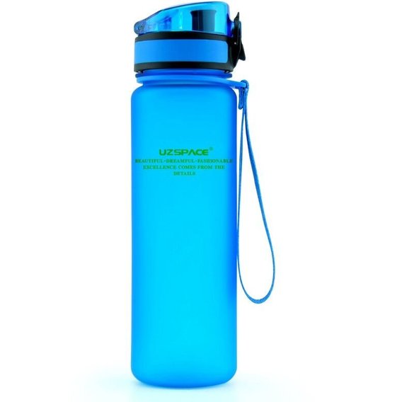 Бутылка для воды UZspace Frosted 1000мл, Голубой (3038)