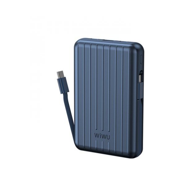 Внешний аккумулятор WIWU Power Bank 5000mAh 22.5W Trunk Magnetic Wireless Blue (PP02)