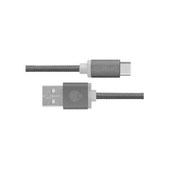 Кабель COTEetCI USB Cable to USB-C M20 1.2m Space Grey
