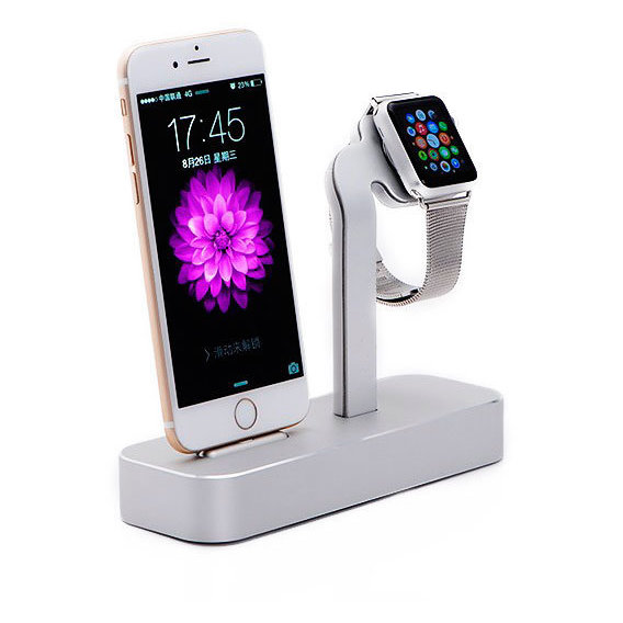 Аксессуар для Watch COTEetCI Base5 Dock Stand Silver (CS2095-TS) for Apple iPhone and Apple Watch