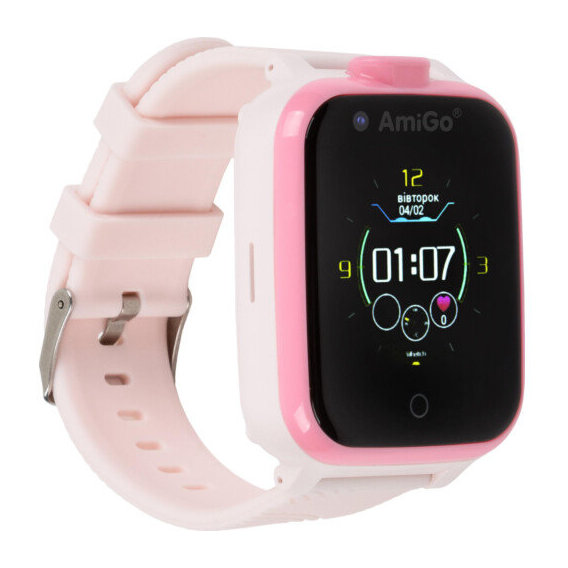 Смарт-часы AmiGo GO006 GPS 4G WIFI VIDEOCALL Pink