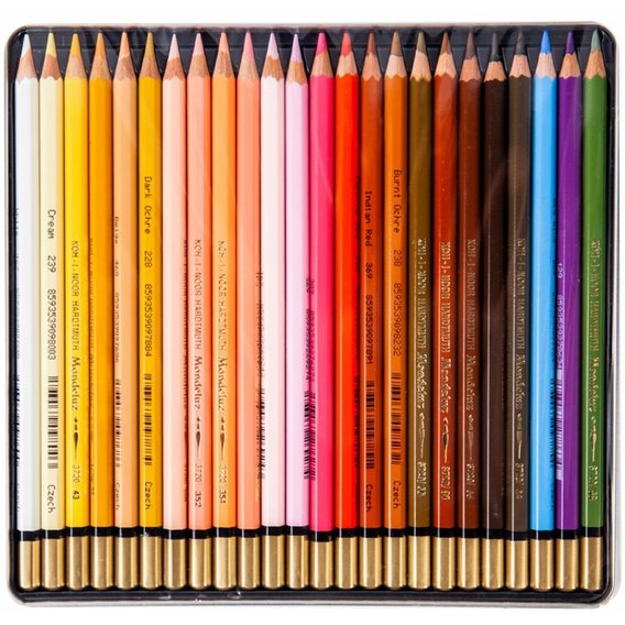 Олівці кольорові акварельні KOH-I-NOOR Mondeluz Portrait 24 шт.