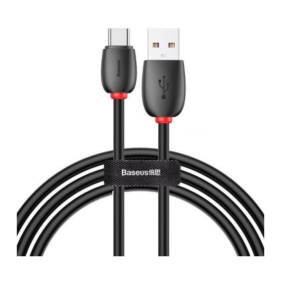 Кабель Baseus USB Cable to USB-C Purple Ring 5A 40W 1m Black (CATZS-01)