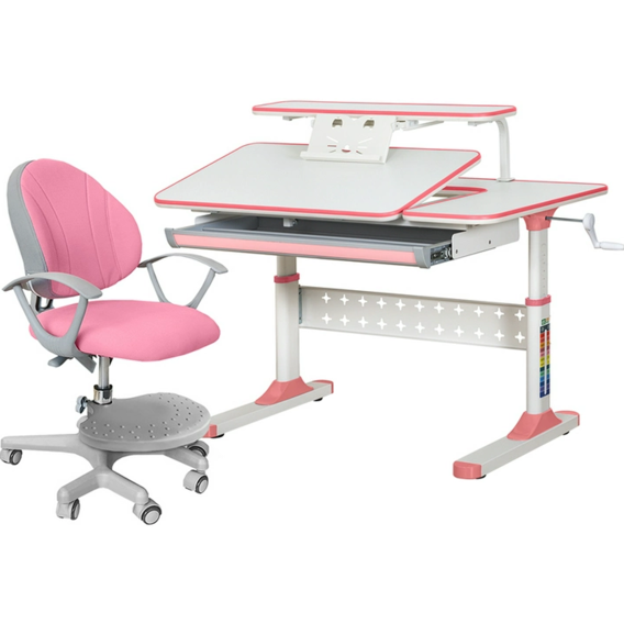 Комплект стол Ergokids TH-320 Pink + кресло Evo-kids Mio KP (TH-320 W/PN + Y-407 KP)