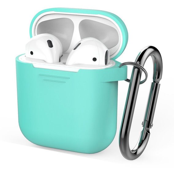 Чехол для наушников AhaStyle Silicone Case with Belt Mint Green (AHA-01060-MGR) for AirPods