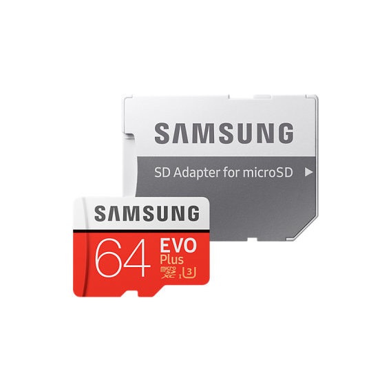 Карта памяти Samsung 64GB microSDXC Class 10 UHS-I U3 Evo Plus + adapter (MB-MC64GA/RU)