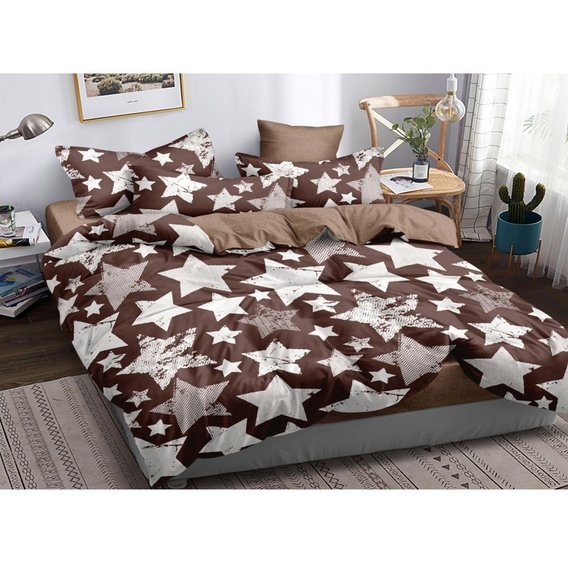 Комплект постельного белья SoundSleep Astro сатин подростковый коричневый (93669283)