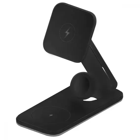 Зарядное устройство Proove Wireless Charger Energy Fold 15W Black for iPhone 15 I 14 I 13 I 12 series, Apple Watch and Apple AirPods