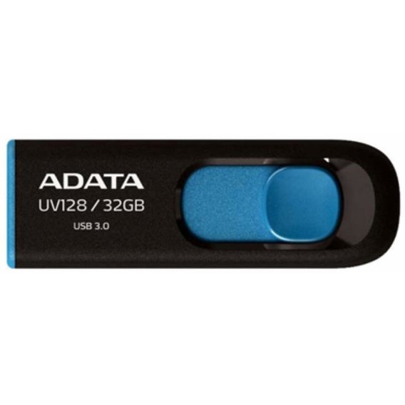 USB-флешка ADATA 32GB UV128 USB 3.0 Black/Blue (AUV128-32G-RBE)