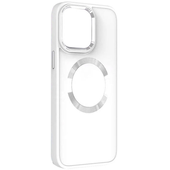 Аксессуар для iPhone TPU Case Bonbon Metal Style with MagSafe White for iPhone 15 Pro