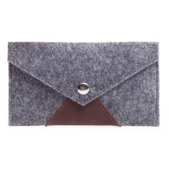 Аксессуар для смартфона Gmakin Felt Envelope Case Light Grey (GP01) up to 4.7"