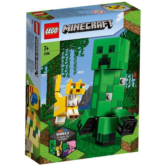 Конструктор LEGO Minecraft Большие фигурки Minecraft, Крипер и Оцелот 184 детали (21156)