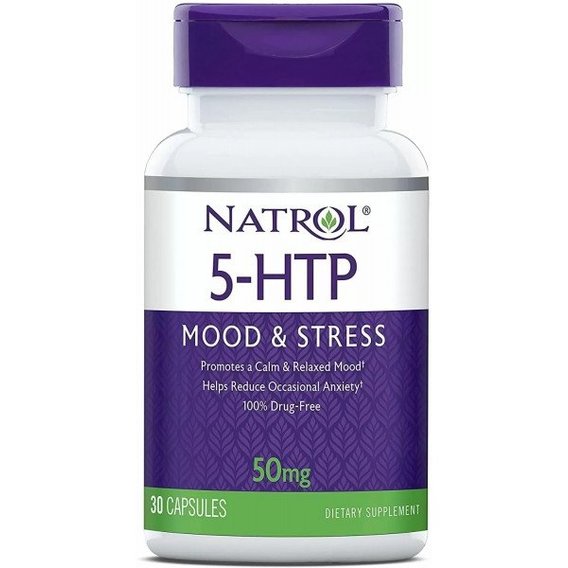Natrol 5-HTP 50 mg 5-гидрокситриптофан 30 Капсул