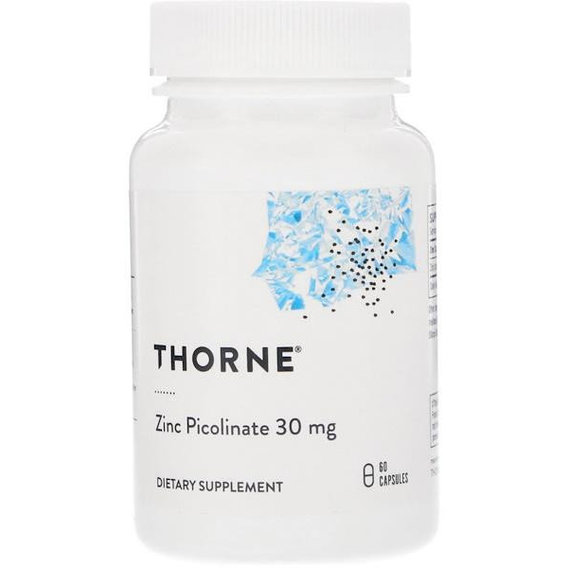 Thorne Research Zinc Picolinate 30 mg 60 Caps Пиколинат цинка усиленный