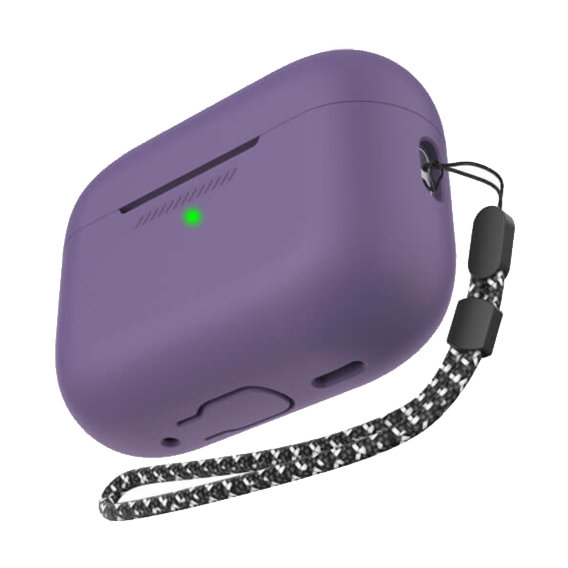 Чехол для наушников AhaStyle Silicone Case with strap Dark Purple (X003ECKN77) for Apple AirPods Pro 2