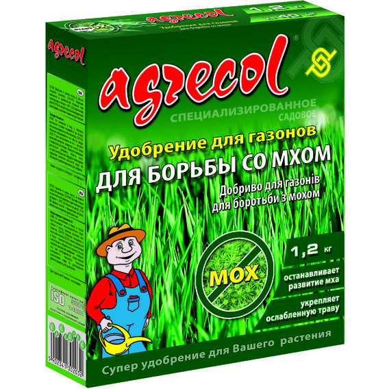 Удобрение Agrecol для газонов и борьбы с мхом 1.2кг (30203)