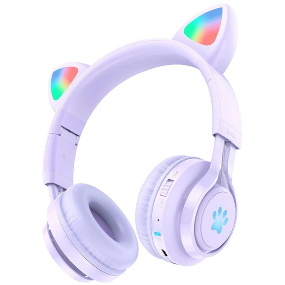Наушники Hoco W39 Cute Cat Ear Violet