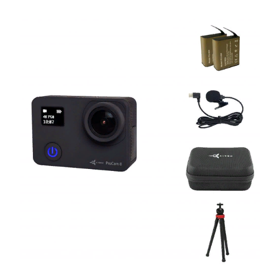 Экшн камера Набор блогера 12 в 1: экшн-камера AIRON ProCam 8 Black с аксессуарами