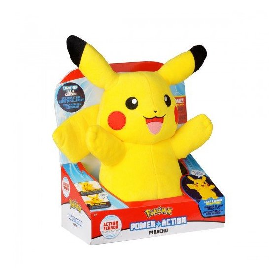 Интерактивная мягкая игрушка Pokemon - ПИКАЧУ (свет, звук, 25 cm)