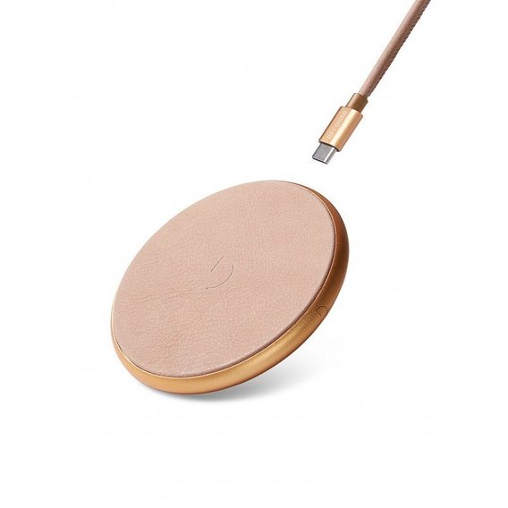 Зарядное устройство Decoded Wireless Fast Charger Leather Pad 10W Gold Metal/Rose (D9WC2GDRE)