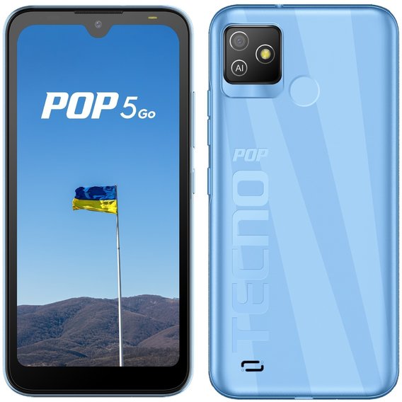 Смартфон Tecno POP 5 Go (BD1) 1/16Gb Dual Diamond Blue (UA UCRF)