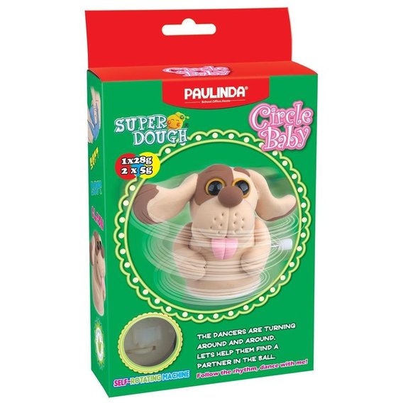 Масса для лепки Paulinda Super Dough Circle Baby Собака заводной механизм, коричневая (PL-081177-6)