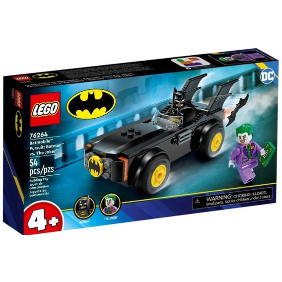 Конструктор LEGO DC Batman Преследование на Бэтмобиле: Бэтмен против Джокера 54 деталей (76264)