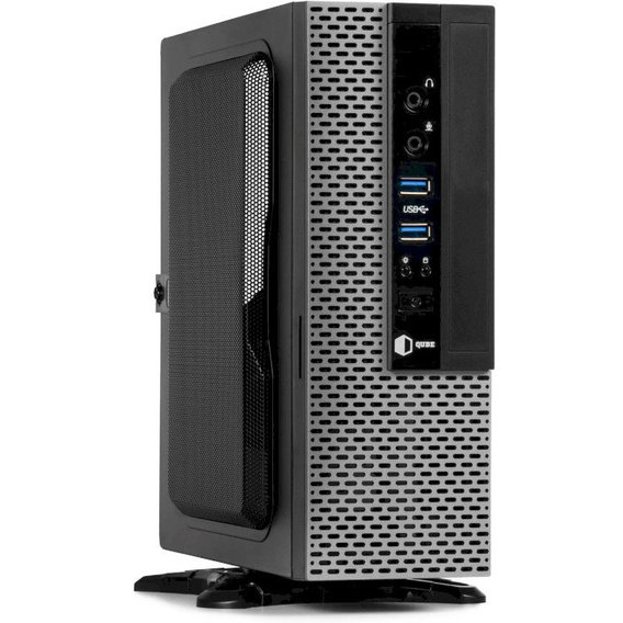 Корпус QUBE MS112 2U3, Mini-ITX, 200Вт, 2xAudio, 2xUSB 3.0 (QBMS112_FB2U3)