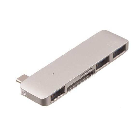 Адаптер Kit Multiport Adaptor USB-C to 3xUSB 3.0+SD+microSD Silver (C5IN1SL)