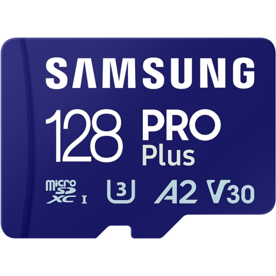 Карта памяти Samsung 128GB microSDXC Class 10 UHS-I U3 V30 A2 Pro Plus + USB card reader (MB-MD128SB/WW)