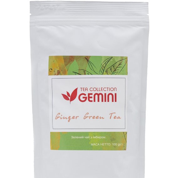 Чай Gemini Tea Collection Зеленый с имбирем 100 г (4820156430997)