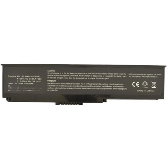 Батарея для ноутбука Dell WW116 Inspiron 1420 10.8V Black 5200mAh OEM (902519)