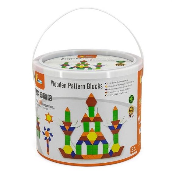 Деревянный игровой набор Viga Toys Цветная мозаика 250 эл (50065)