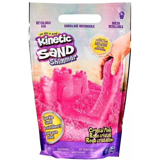 Кинетический песок Kinetic Sand Розовый блеск, 907 г (71489P)