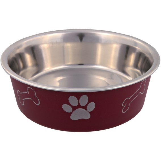 Миска Trixie для собак металлическая на резине с пластиковым покрытием 0.45 л 14 см (4011905252421)
