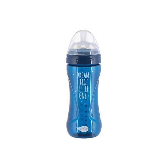 Бутылочка Nuvita для кормления Mimic Cool 330 мл 4+ антиколиковая темно-синяя (NV6052NIGHTBLUE)