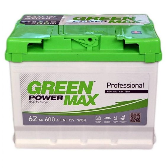 Автомобильный аккумулятор Green Power 6СТ-62 АзЕ MAX 22373