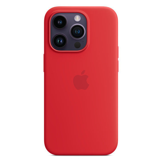 Аксессуар для iPhone Apple Silicone Case with MagSafe (PRODUCT)RED (MPTG3) for iPhone 14 Pro UA