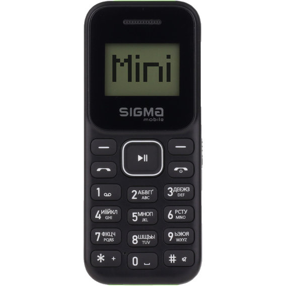 Мобильный телефон Sigma mobile X-style 14 MINI Black/Green (UA UCRF)