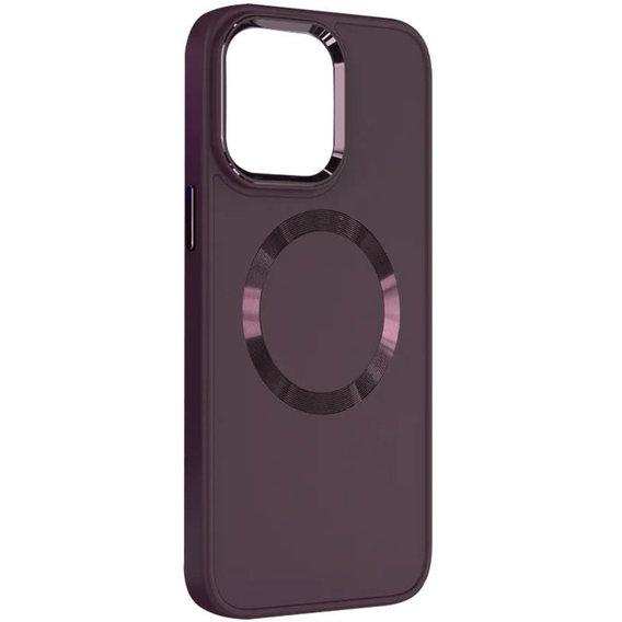 Аксессуар для iPhone TPU Case Bonbon Metal Style with MagSafe Plum for iPhone 15 Pro