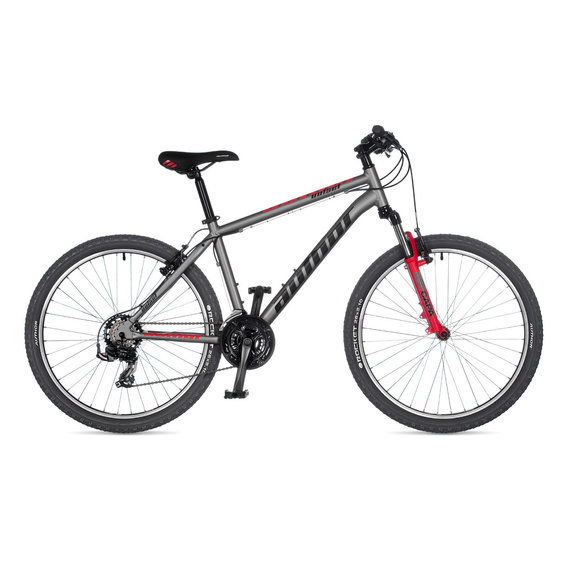 Велосипед AUTHOR 2023 Outset 26, рама 19 серебристый/красный (2023048)