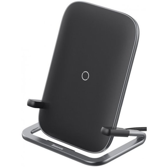 Зарядное устройство Baseus Wireless Charger Stand Rib 15W Black (WXPG-01)