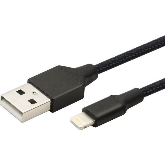 Кабель 2E USB Cable to Lightning Alumium Shell 1m Black (2E-CCLAL-1M)