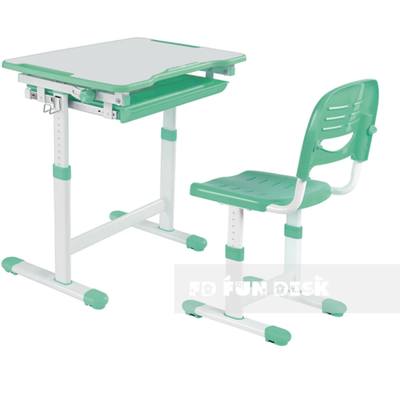 Комплект FunDesk Парта и стул-трансформеры Piccolino Green