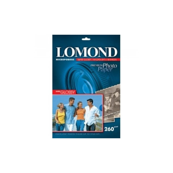Материал для печати Lomond Super Glossy Premium Photo Paper А4 260 гм2 20 листов (1103101)